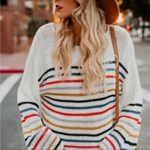 Colorful Rainbow Stripes Sweater